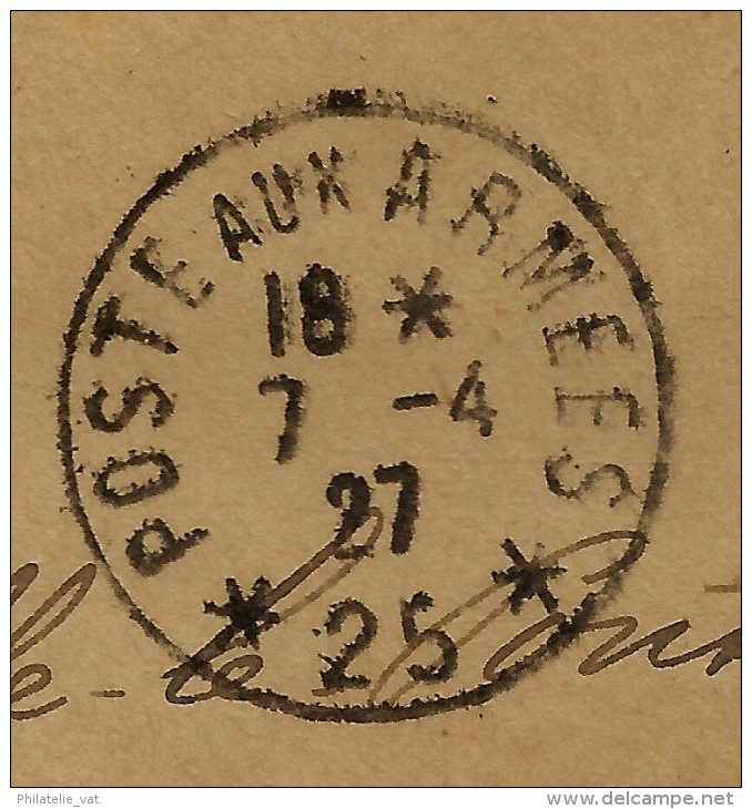 FRANCE LETTRE  AVEC " POSTE AUX ARMEES 25" - SUR LETTRE - PARC D AVIATION N°12    A VOIR - Military Postmarks From 1900 (out Of Wars Periods)