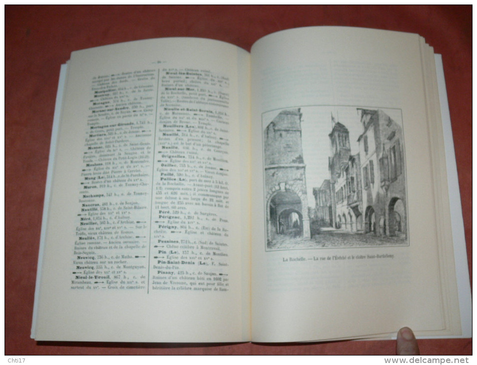 LA CHARENTE INFERIEURE DESCRIPTION PITTORESQUE 1835   /ROCHEFORT / SAINTES / LA ROCHELLE/ DICTIONNAIRE DES COMMUNES 1903