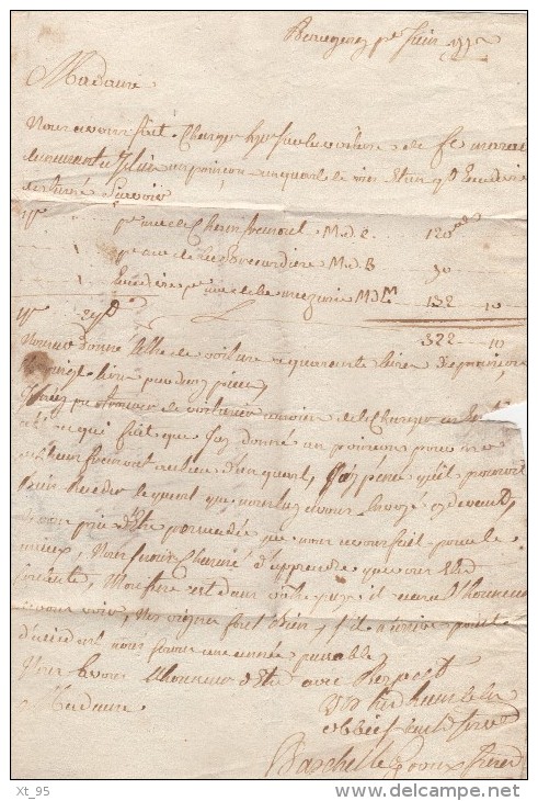 Beaugency - Loiret - Courrier De 1775 - 1701-1800: Precursores XVIII