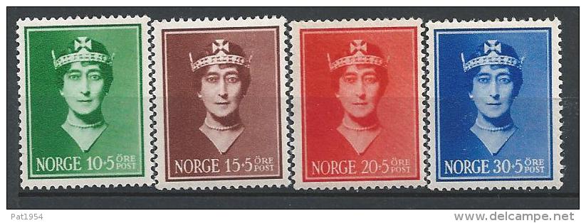 Norvège 1939 N°195/198 Neufs* MLH Reine Maud, Surtaxe Pour L´enfance - Ungebraucht