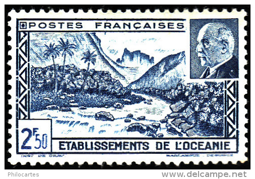 OCEANIE  1941  -  Y&T 139   - Marechal Petain  2f50 Bleu  -  NEUF ** Sans Charnière - Cote 1.30e - Neufs