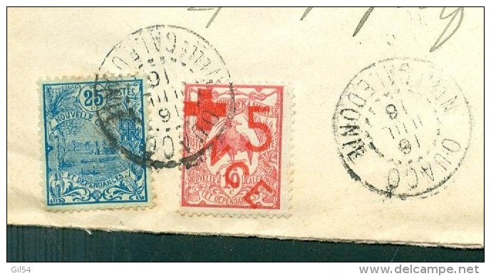 Lettre Recommandée De Ouaco Pour Poitiers ( France ) En 1916 Yvert N°110 ET N°95  - Rare Combinaison Malb16010 - Cartas & Documentos