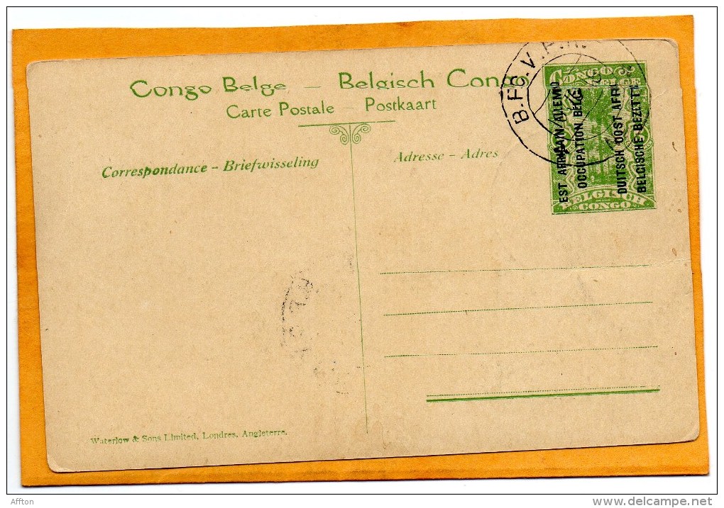 Mont Lubafu German East Africa Belgian Occ 1918 Postcard - Other & Unclassified