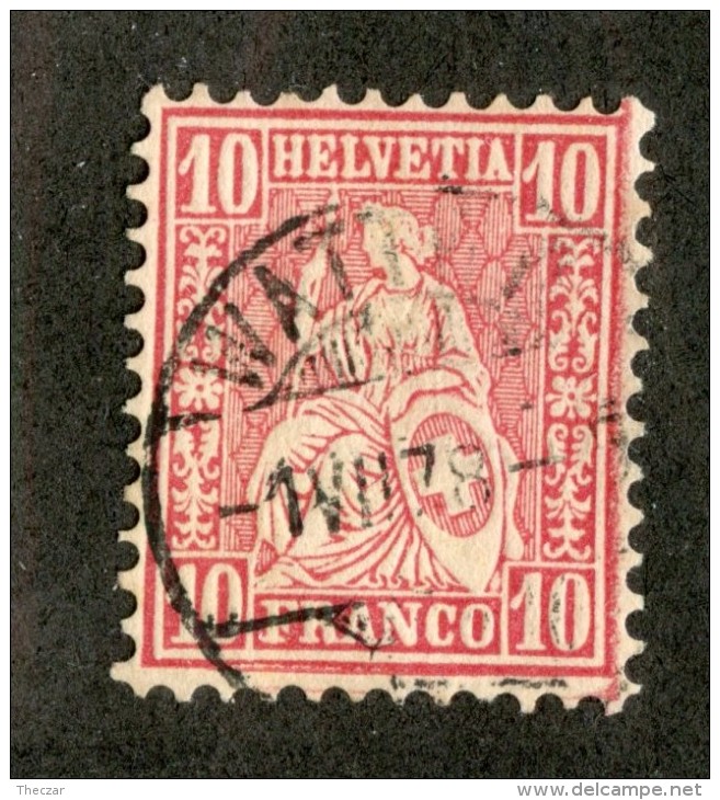 3305  Swiss 1867   Mi.#30 (o) Scott.#53    Cat. 2.€ -Offers Welcome!- - Used Stamps