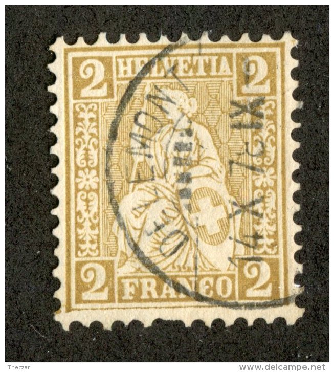 3472  Swiss 1867   Mi.#29f (o) Zum.#37  Scott #52  Cat. 2.€ -Offers Welcome!- - Used Stamps