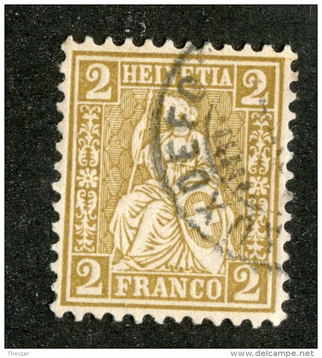 3481  Swiss 1867   Mi.#29 (o) Zum.#37  Scott #52  Cat. 2.€ -Offers Welcome!- - Used Stamps