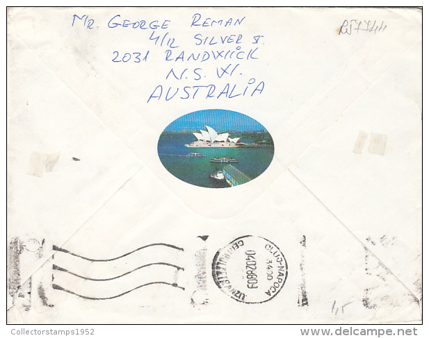 R57744- SYDNEY OPERA HOUSE SPECIAL COVER, CROWN OF THORNS STARFISH STAMPS, 1988, AUSTRALIA - Storia Postale