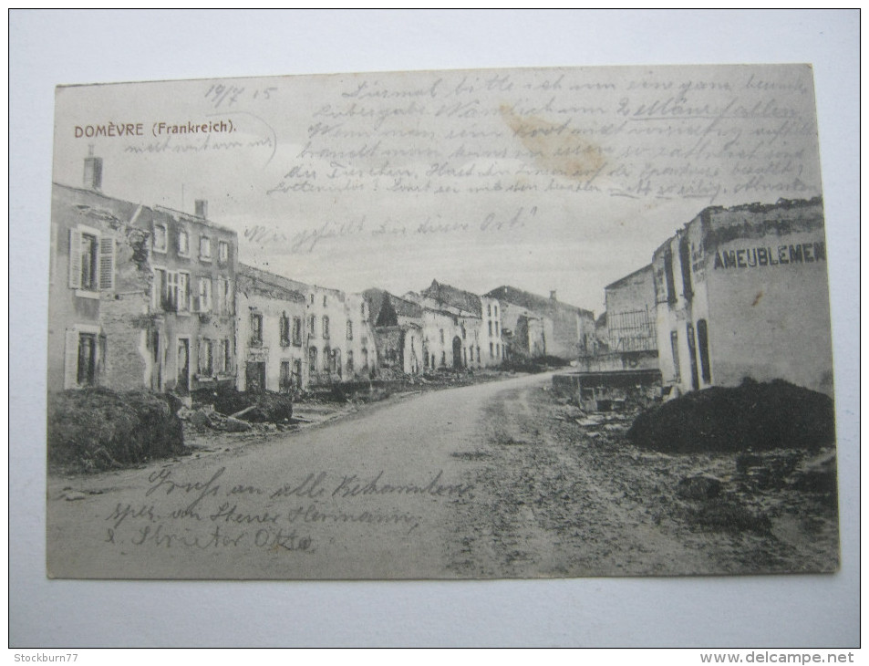 DOMEVRE  ,  Carte Postale Militaire  , 2 Scans - Domevre En Haye