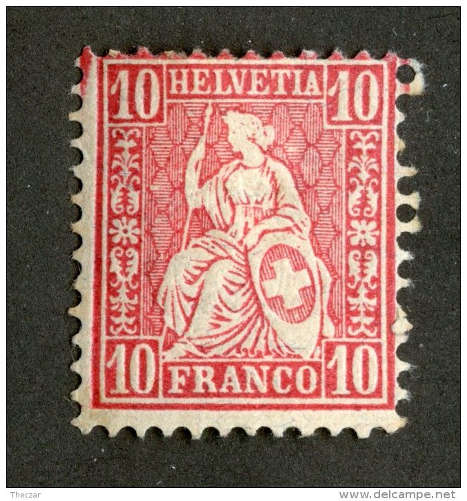 3918  Swiss 1881   Mi.#38 *  Scott #62  Cat. 5.€ -Offers Welcome!- - Ungebraucht