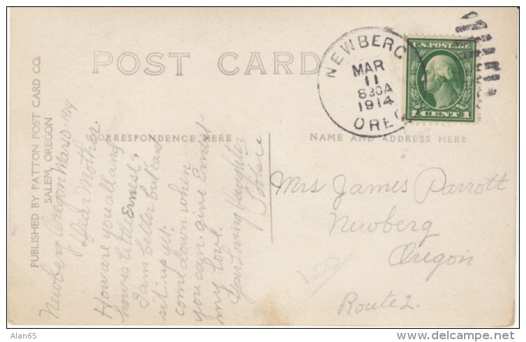Newberg Oregon,Presbyterian Church Building, C1910s Vintage Real Photo Postcard - Altri & Non Classificati
