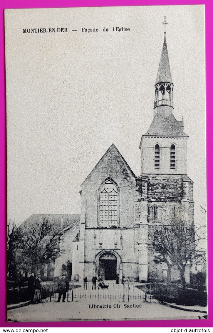 Cpa Montier En Der Façade De L'Eglise Carte Postale 52 Proche Saint Dizier - Montier-en-Der