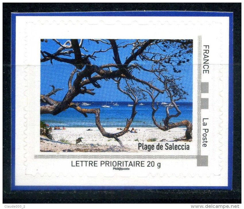 Plage De Saleccia .  Adhésif Neuf ** . Collector " LA CORSE "  2010 - Collectors