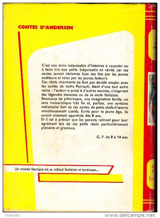 Contes d´ Andersen - Bibliothèque Rouge et Or  N° 471 - ( 1964 ) .