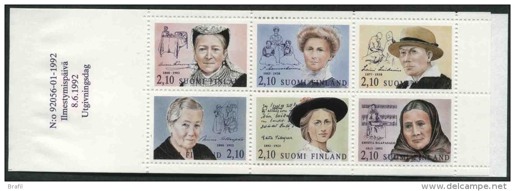 1992 Finlandia, Donne Finlandesi Illustri, Libretto, Serie Completa Nuova (**) - Booklets