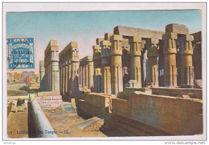 CPA  LUXOR; THE TEMPLE  (voir Timbre) - Luxor