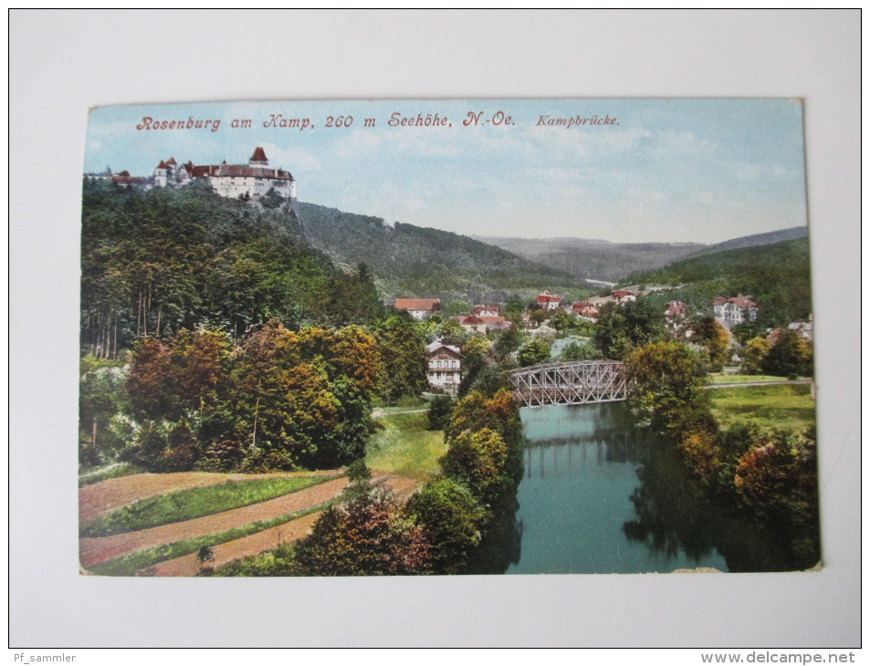 AK 1912 Österreich. Rosenburg Am Kamp, 260m Seehöhe. N.-Oe. Kampbrücke. Verlag P. Ledermann, Wien - Rosenburg