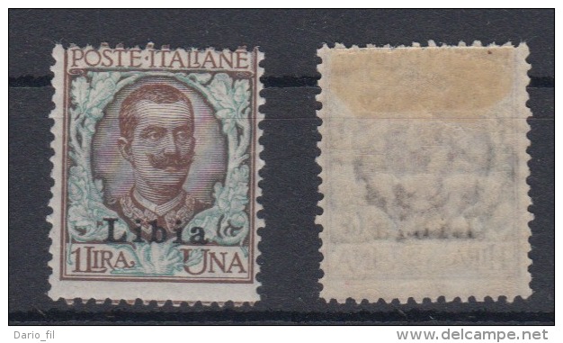 1912 Floreale 1 Lira * - Libië