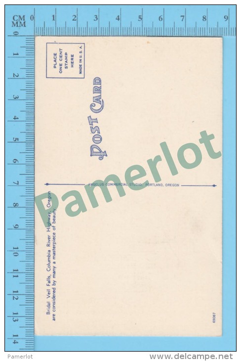 US-Oregon ( Bridal Veil Falls 180 Feet Columbia River Highway,  CPSM    Linen Postcard ) Recto/Verso - Otros & Sin Clasificación