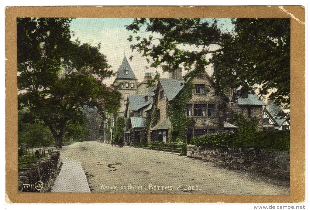 Waterloo Hotel, Bettws-y-Coed Early Colour Photographic Unused - Caernarvonshire