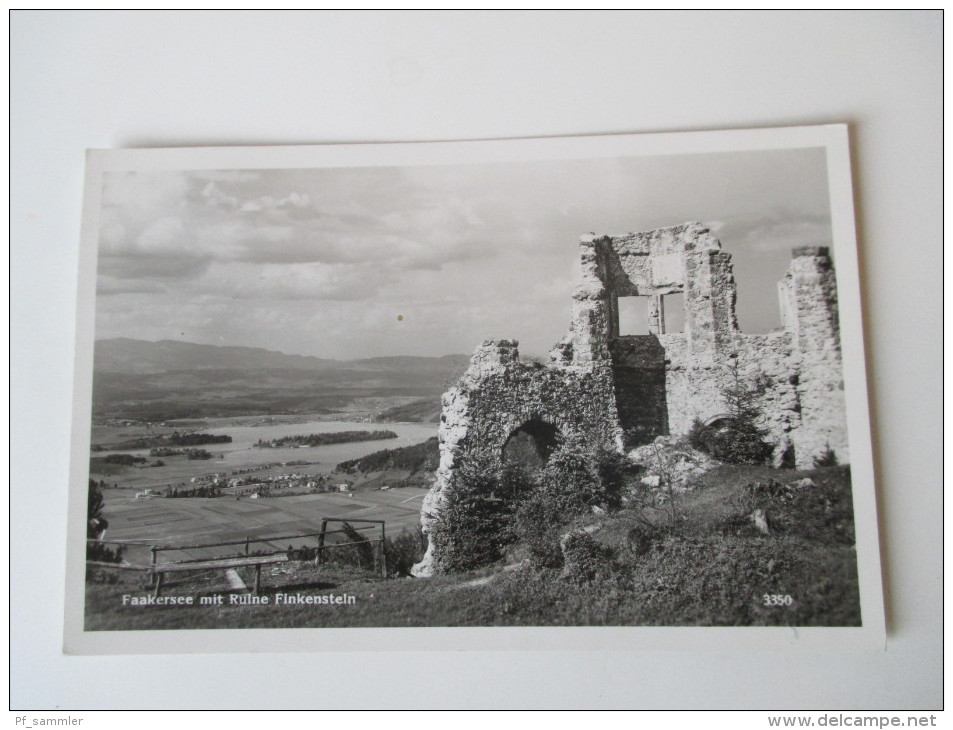 AK Österreich / Deutsches Reich. Faakersee Mit Ruine Finkenstein. Kunstverlag Franz Schilcher - Faakersee-Orte