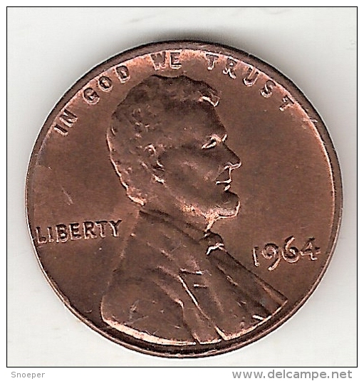 Usa 1 Cent 1964   Km 201  Xf+ !!! - 1959-…: Lincoln, Memorial Reverse