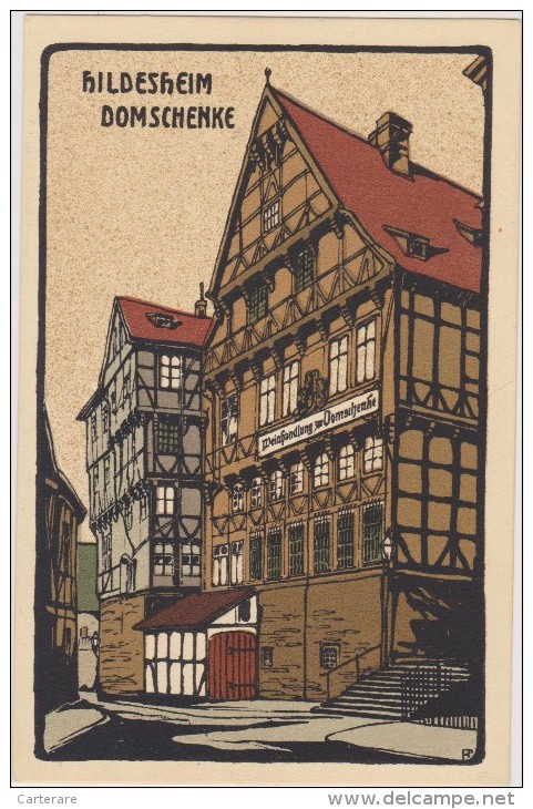 Cpa,allemagne, HILDESHEIM  DOMSCHENKE,prés De Hanovre,ville De Sandra,elle,illustrée ,rare,illustrateur - Hildesheim