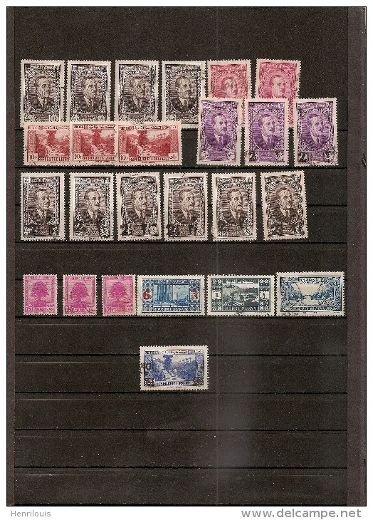 GRAND LIBAN  Lot De Timbres De 1937 / 1943    (ref 1713 ) - Oblitérés