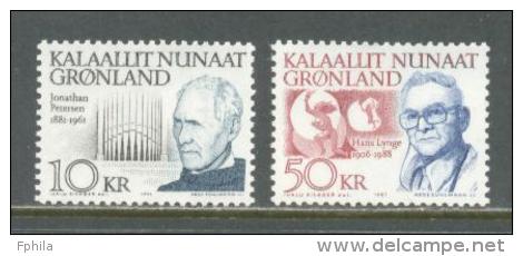 1991 GREENLAND FAMOUS PEOPLE MICHEL: 221-222 MNH ** - Neufs