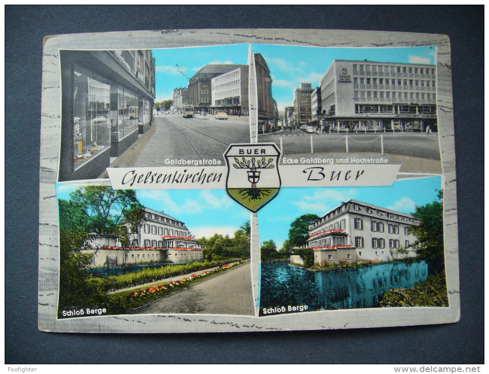 Germany: GELSENKIRCHEN - BUER - Goldbergstraße, Ecke Goldberg U. Hochstraße, Schloß Berge - Posted 1966 - Geilenkirchen