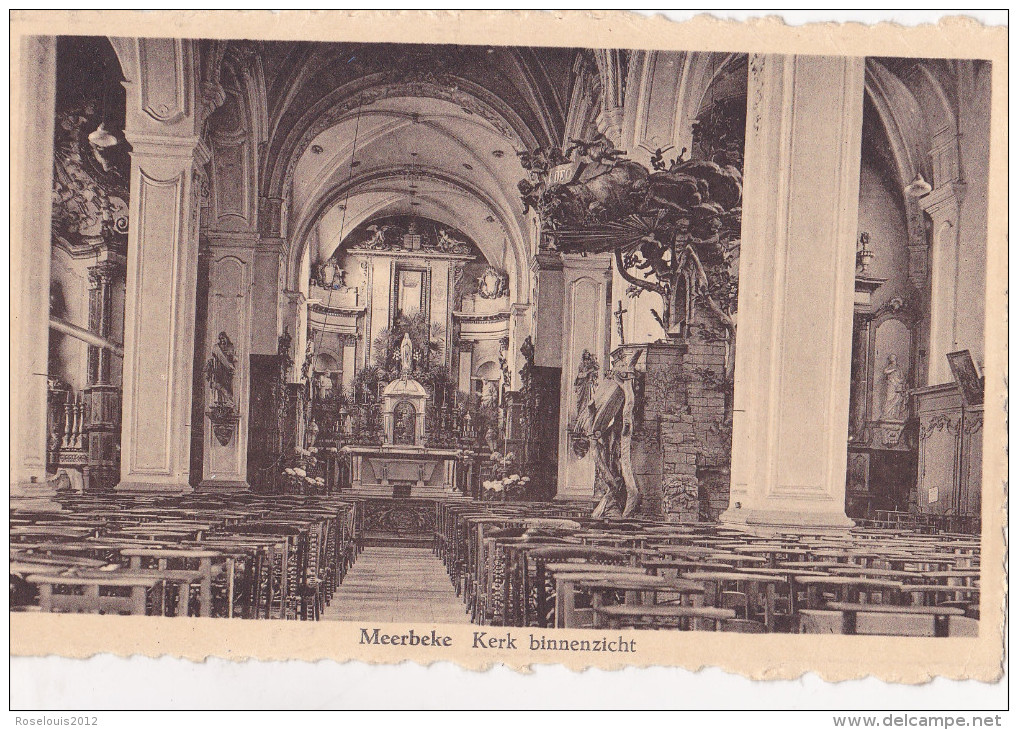 MEERBEKE : Kerk Binnenzicht - Ninove