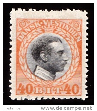 1915-1916. Chr. X. 40 Bit Grey/red. (Michel: 55) - JF103474 - Danish West Indies