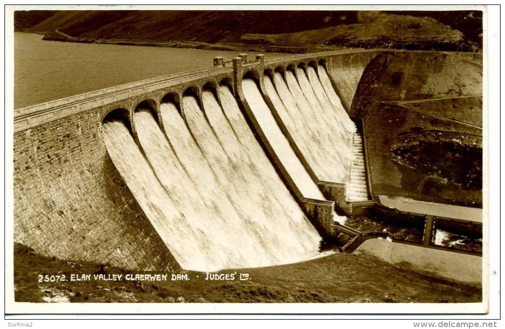 POWYS - ELAN VALLEY - CLAERWEN DAM RP Pow65 - Radnorshire