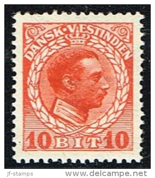 1915-1916. Chr. X. 10 Bit Red. (Michel: 50) - JF153455 - Danish West Indies