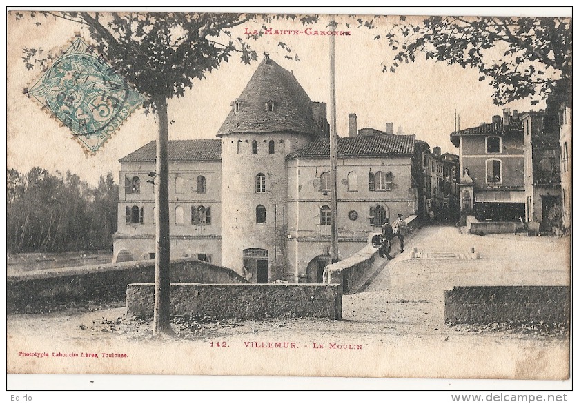 VILLEMUR Le Moulin Dos Un Peu Taché - Vielmur Sur Agout