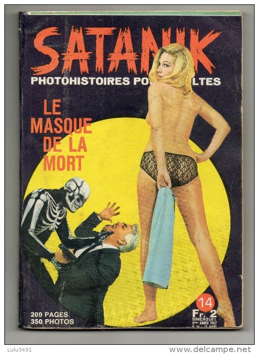 SATANIK-Roman-Photos Pour Adultes - Policier-érotique (n° 14 ) Le Masque De La Mort - Roman Noir