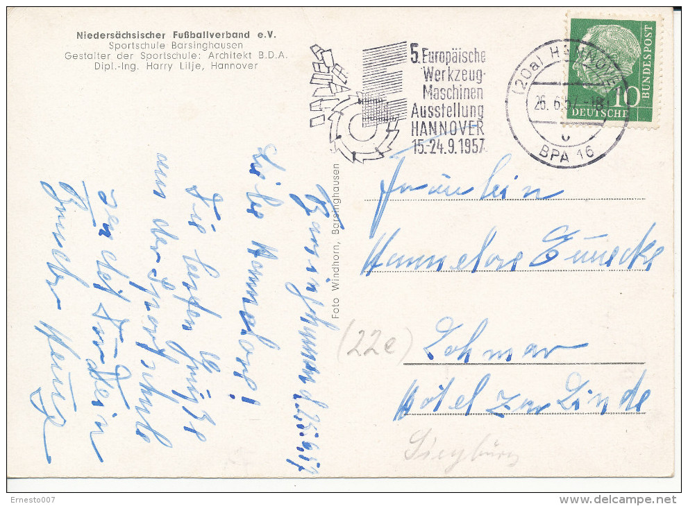 Postkarte CP DEUTSCHLAND BARSINGHAUSEN, 1957, Gebraucht - Siehe Scan - *) - Barsinghausen