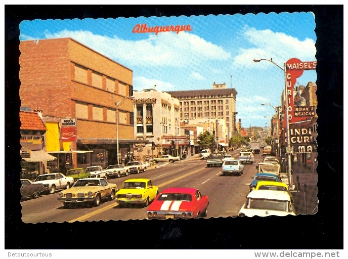 ALBUQUERQUE New Mexico Central Avenue Main Street 1974 Auto Automobile Oldtimer Vintage Car Voiture Américaine Coca Cola - Albuquerque