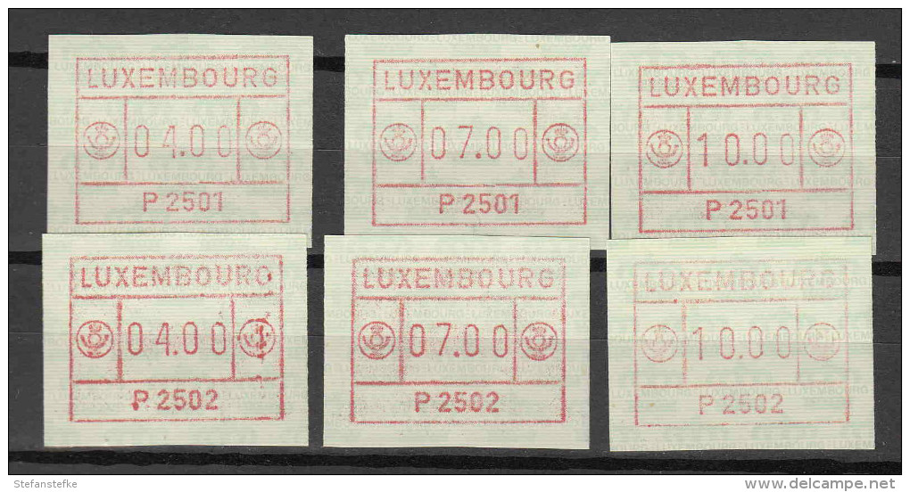 Luxembourg : P2501 Et P2502 ** MNH   (zie  Scan) - Postage Labels