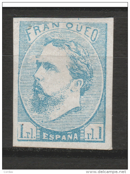 1873 CORREO CARLISTA 1 REAL NUEVO. AUTÉNTICO. FIRMADO. 785 € - Carlistes