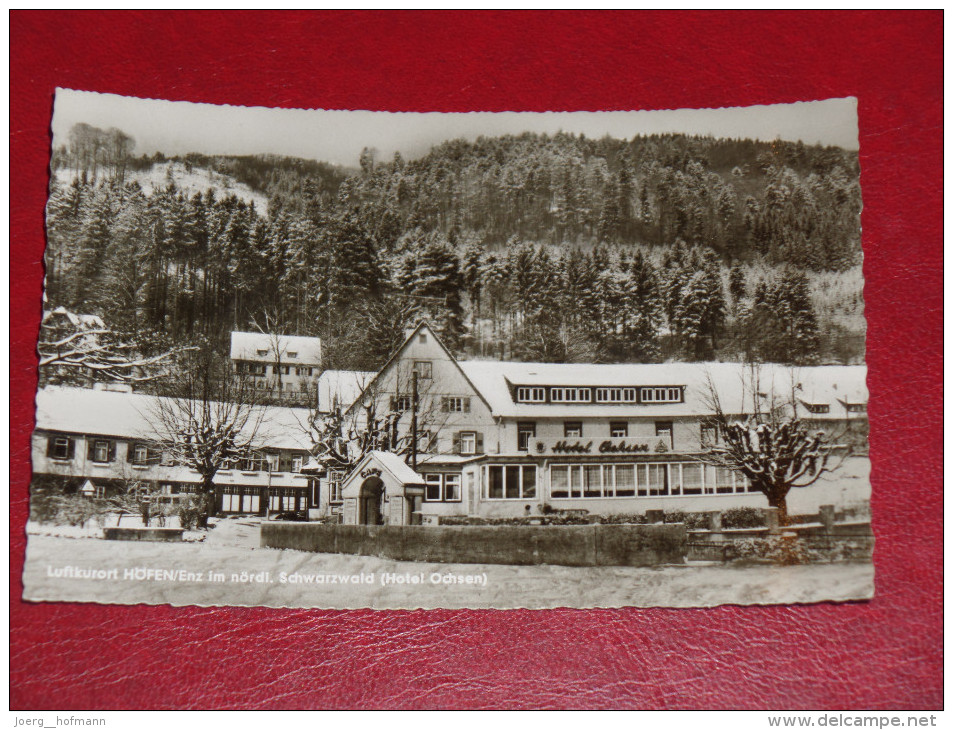 Höfen Enz Enztal Hotel Ochsen Karlsruhe Schwarzwald Baden Würtemberg Gebraucht Used Germany Postkarte Postcard - Baiersbronn