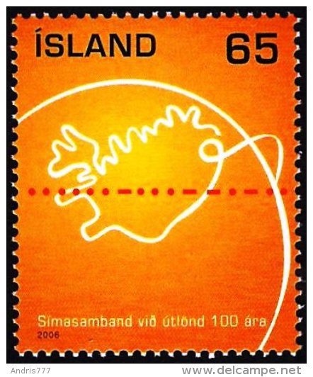 Iceland Island 2006 (13) - International Phone Service In Iceland 100 Years - Unused Stamps