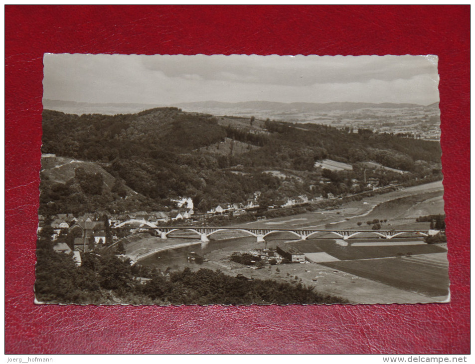 Vlotho Blick Vom Winterberg Auf Die Weserbrücke Nordrhein Westfalen Gebraucht Used Germany Postkarte Postcard - Vlotho