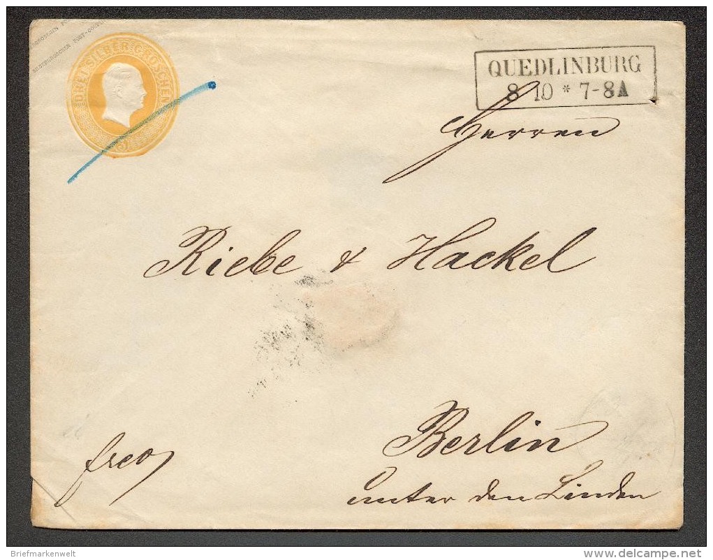 PREUSSEN GA U13B Quedlinburg (D2318a - Postal  Stationery