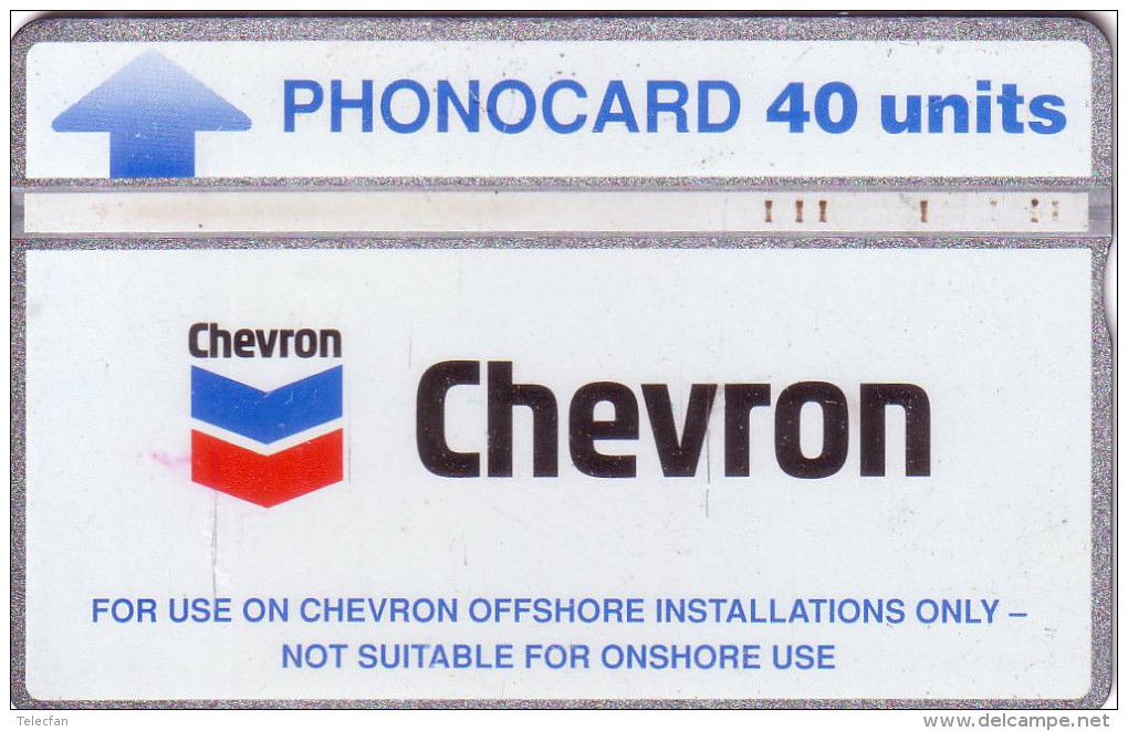 GB UK PLATEFORME PETROLIERE CHEVRON 40U UT N° 372F.... - Petrolio