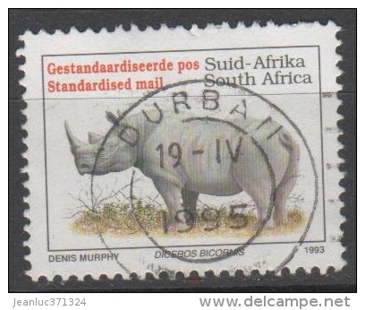 N° 813 O Y&T  1993 Rhinocéros (Diceros Bicornis) - Oblitérés