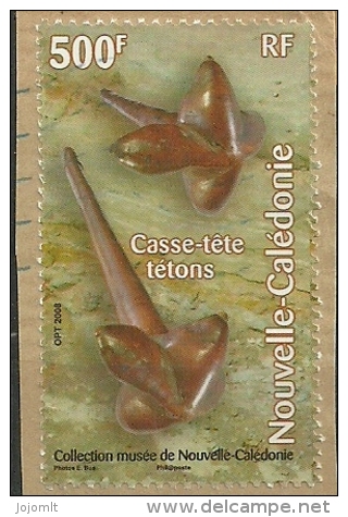 Nouvelle Calédonie Timbre S/ Fragment Oblitéré - Used Stamp On Cover Fragment - Y&T N° 1044 - Année Year 2008 - Oblitérés