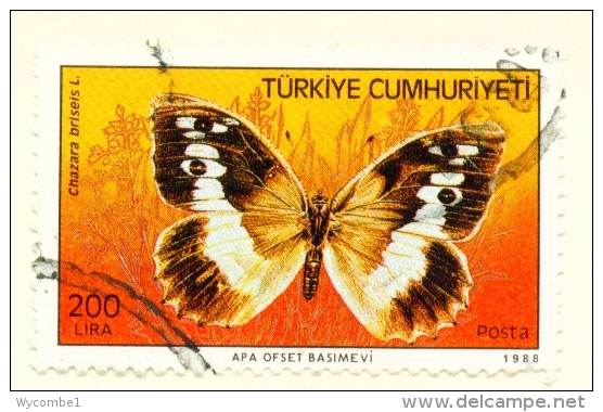 TURKEY  -  1988  Butterflies  200l  Used As Scan - Usados