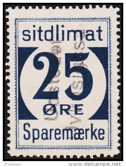 1939. Sparemærke Sitdlimat. 25 ØRE Udstedet Uvkusigssat.  (Michel: ) - JF127699 - Paketmarken