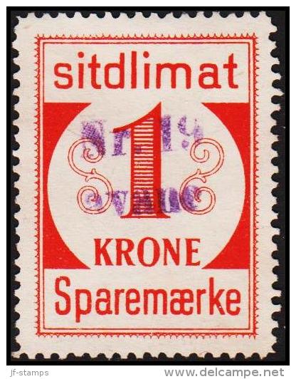 1939. Sparemærke Sitdlimat. 1 Kr. Nr. 19 Avane.  (Michel: ) - JF127749 - Spoorwegzegels