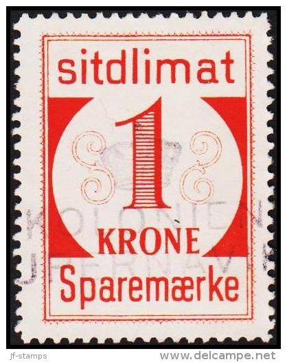 1939. Sparemærke Sitdlimat. 1 Kr. KOLONIEN UPERNAVIK.  (Michel: ) - JF127765 - Paketmarken